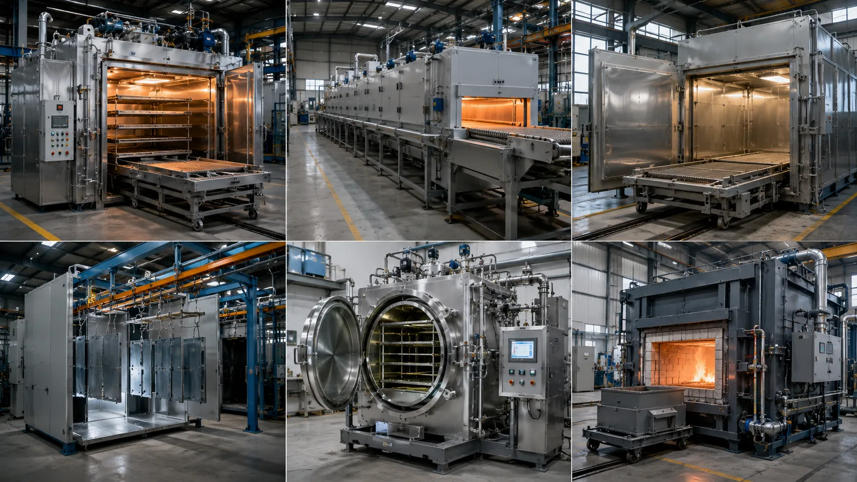 Types of industrial ovens including batch conveyor trolley and vacuum ovens